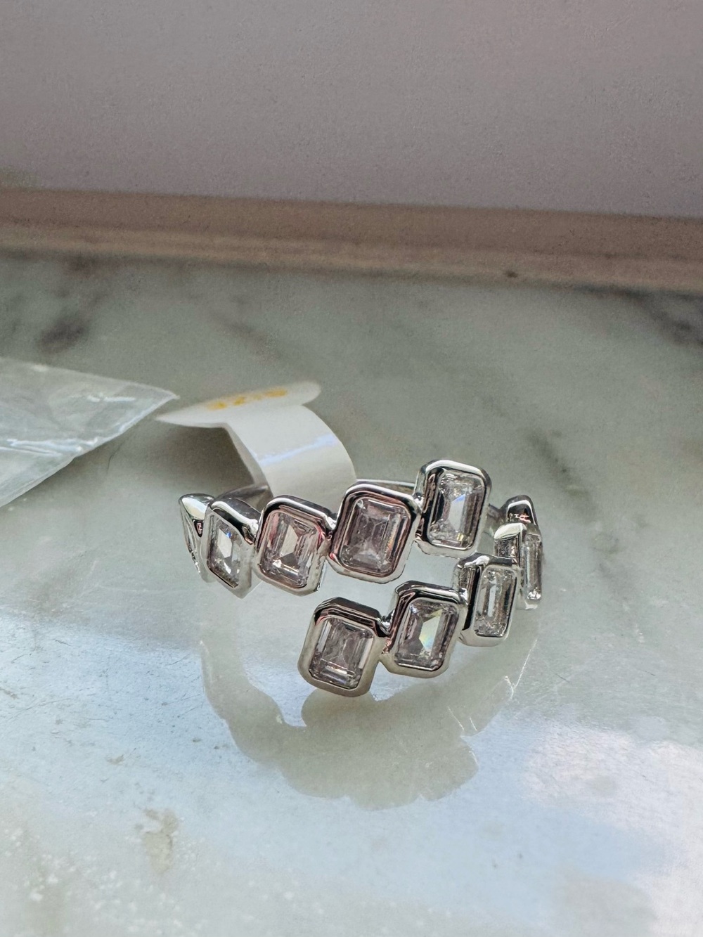 Bomb Party Wrap Around Ring Size 7 - Silver - Picture 2 of 3